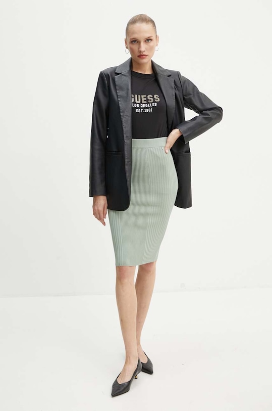 Sukňa Guess LUCILLE W4YD38.Z2U00 zelená AW24
