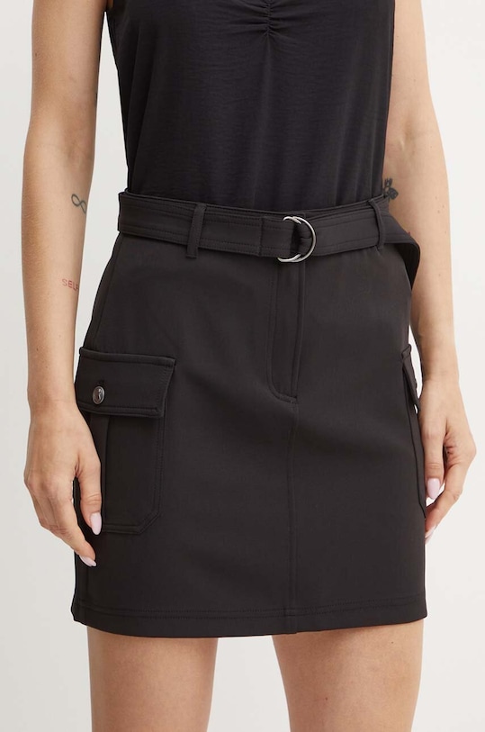 Suknja Guess FIONA bez uzorka crna W4YD72.WFWX2