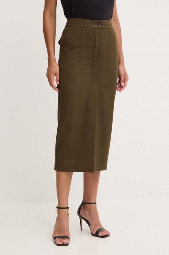 Pinko spódnica z elastanem zielony 104190.A18E