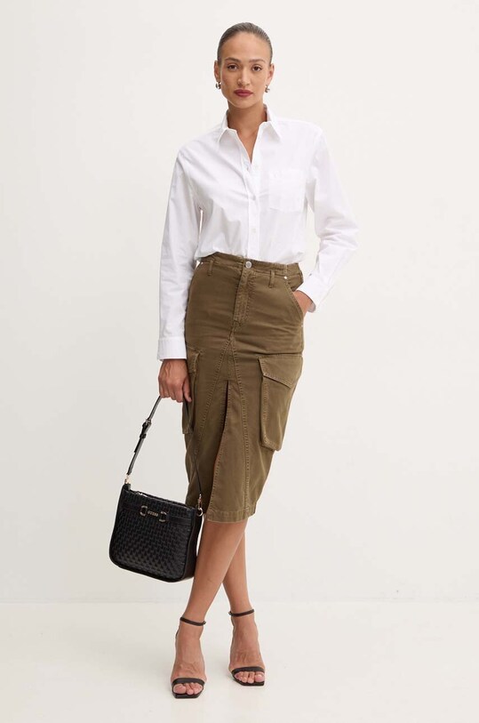 Pinko spódnica jeansowa 103910.A21Y zielony AW24