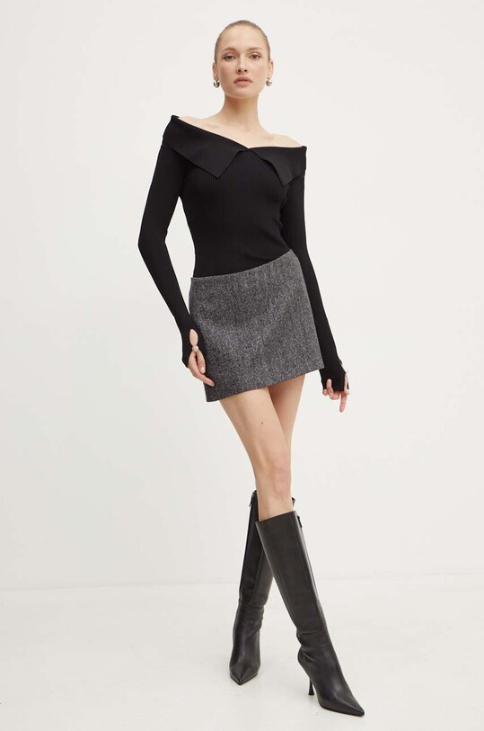 Pinko fusta de lana 104358.A274 negru AW24