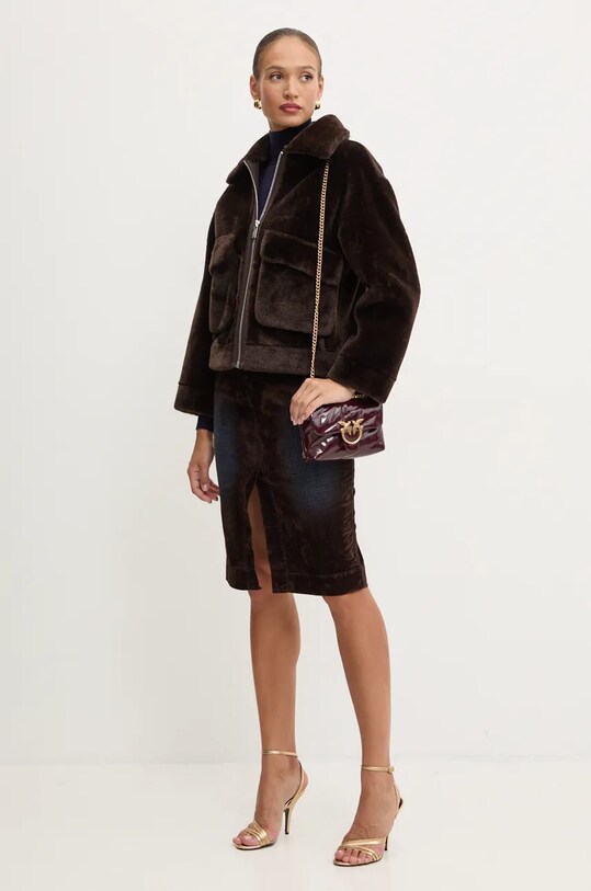 Pinko spódnica 104291.A26R brązowy AW24