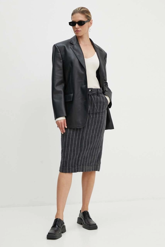 Day Birger et Mikkelsen spódnica jeansowa Betsy - Denim Stripes DAY65243207 czarny AW24