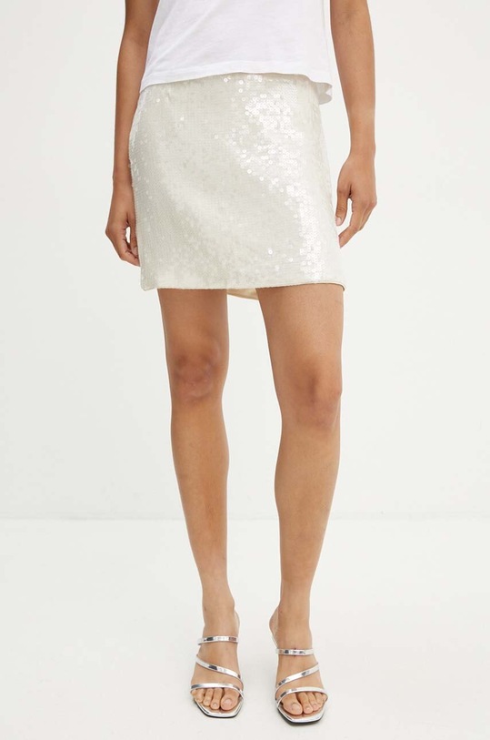 Rotate spódnica Sequins Mini Skirt beżowy 112870857