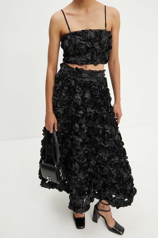 Rotate spódnica Maxi Sun Skirt tkanina czarny 112951100