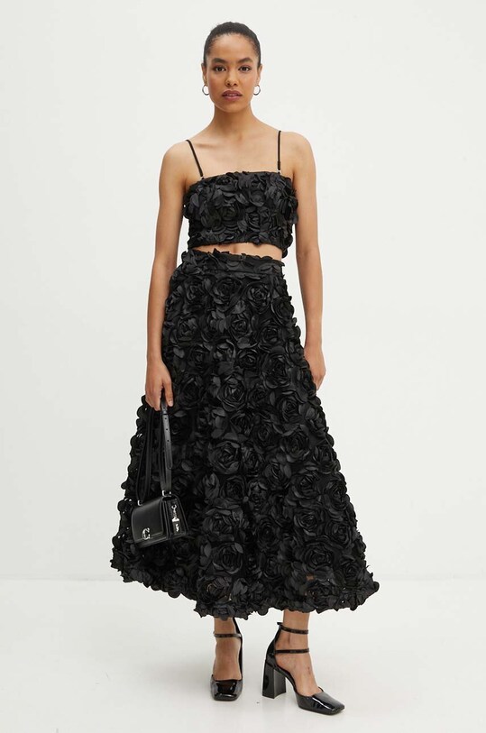 Rotate fusta Maxi Sun Skirt 112951100 negru AW24