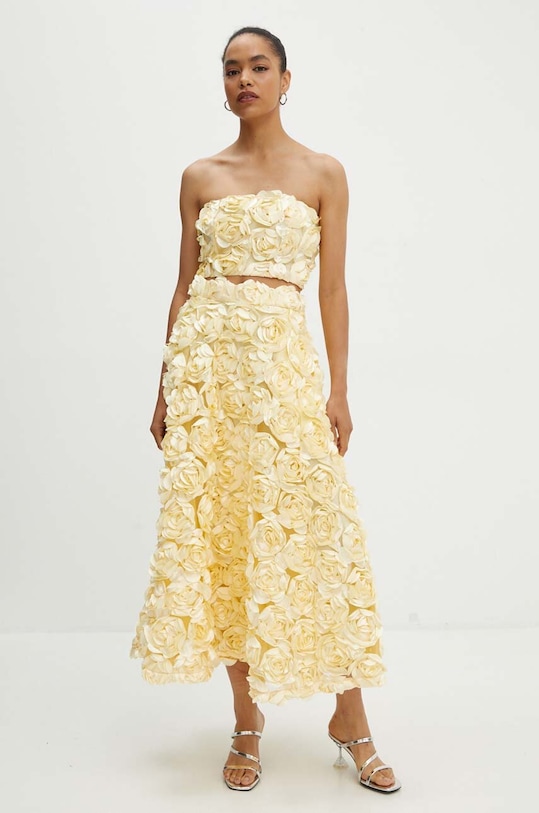 Rotate spódnica Maxi Sun Skirt 1129511895 żółty AW24