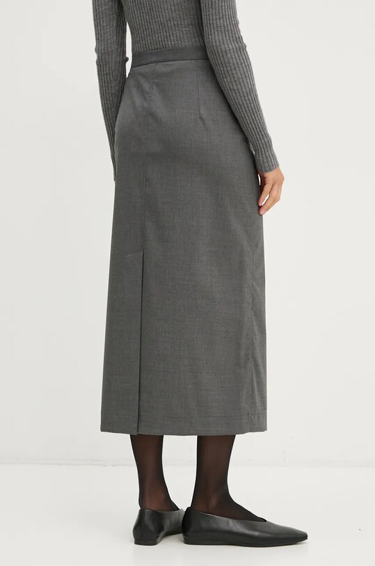 Odzież Remain spódnica z domieszką wełny Suiting Midi Skirt 5018931959 szary