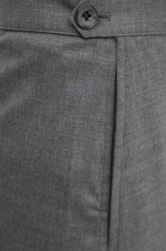 Remain spódnica z domieszką wełny Suiting Midi Skirt szary 5018931959