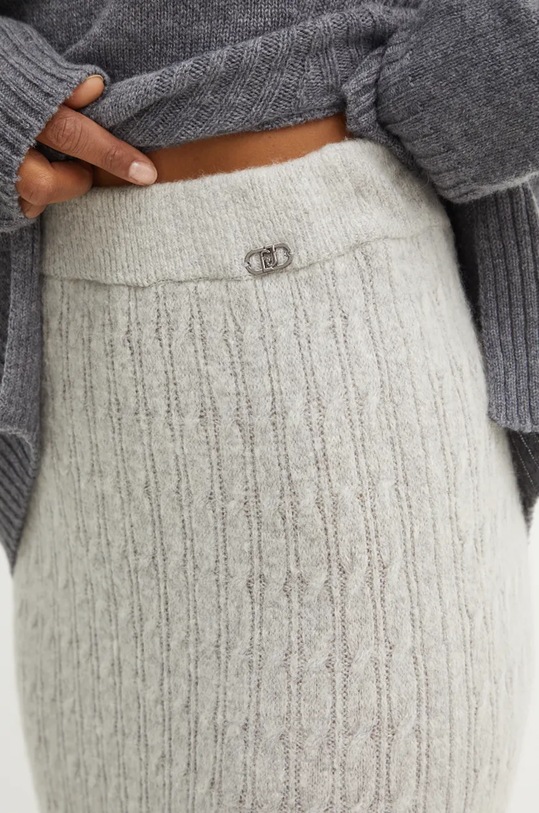 Liu Jo fusta din amestec de lana gri WF4391.MA43P