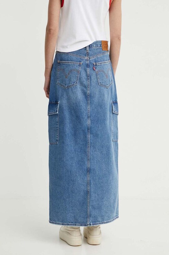 Levi's fustă din denim albastru 0005S