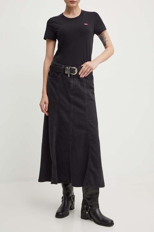 Levi's spódnica jeansowa A8730 czarny SS25