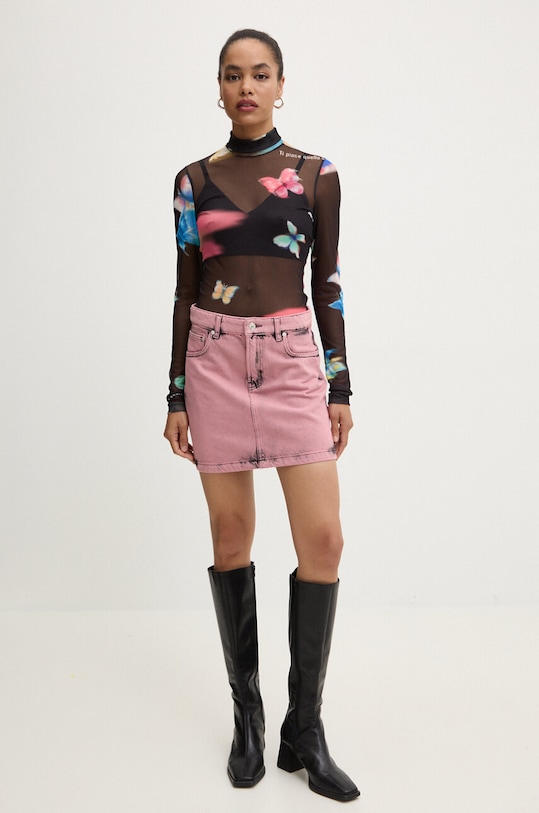 Džínová sukně Moschino Jeans 0102.8222 růžová AW24