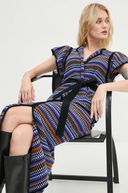 Φούστα από μείγμα μαλλιού BA&SH μωβ 1H24FLAM