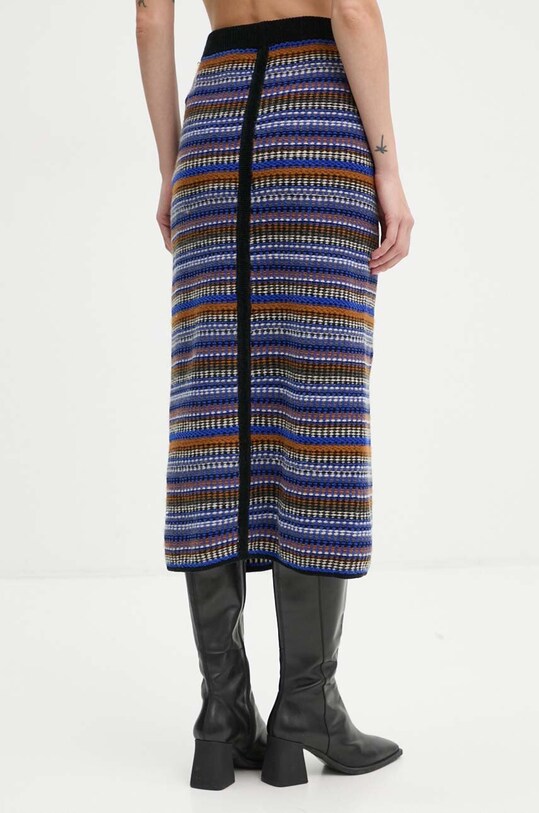 Odzież BA&SH spódnica z domieszką wełny 1H24FLAM granatowy