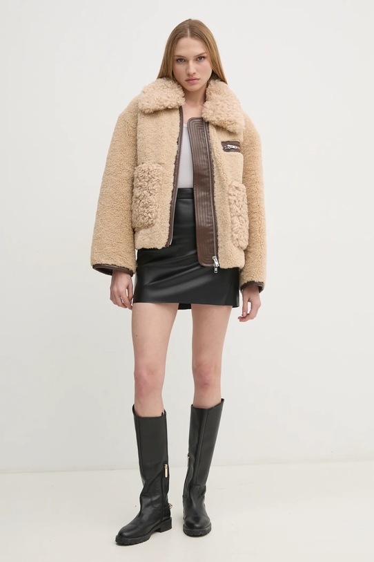United Colors of Benetton fustă 4IVRD004P negru AW24