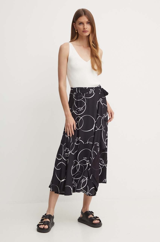 Sukně Karl Lagerfeld 245W1203 černá AW24