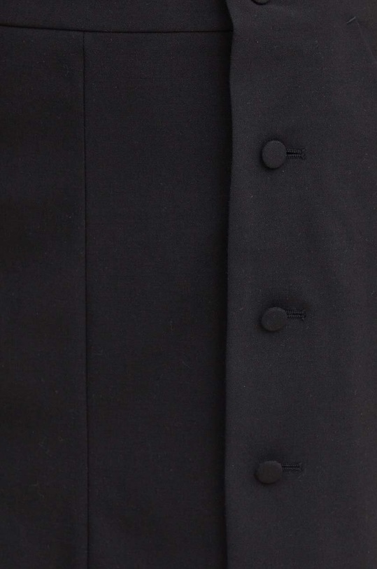 Karl Lagerfeld spódnica z domieszką wełny czarny 245W1206