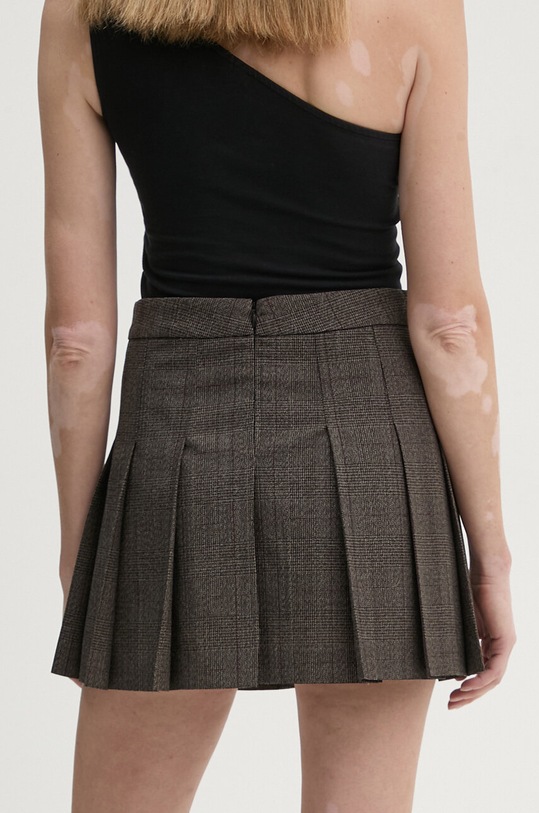 Odzież The Kooples spódnica wełniana FJUP29026K brązowy