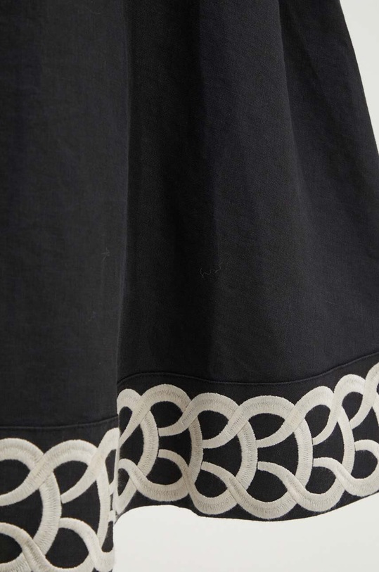 Lněná sukně By Malene Birger LEONNE Q70967010 černá