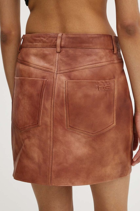 Kožená sukně Gestuz hnědá 10909246