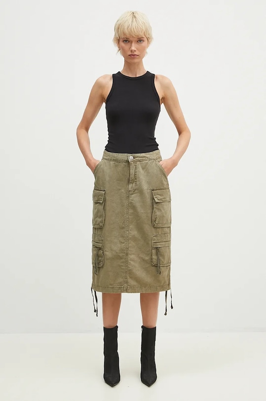 Pamučna suknja Alpha Industries 148068 zelena