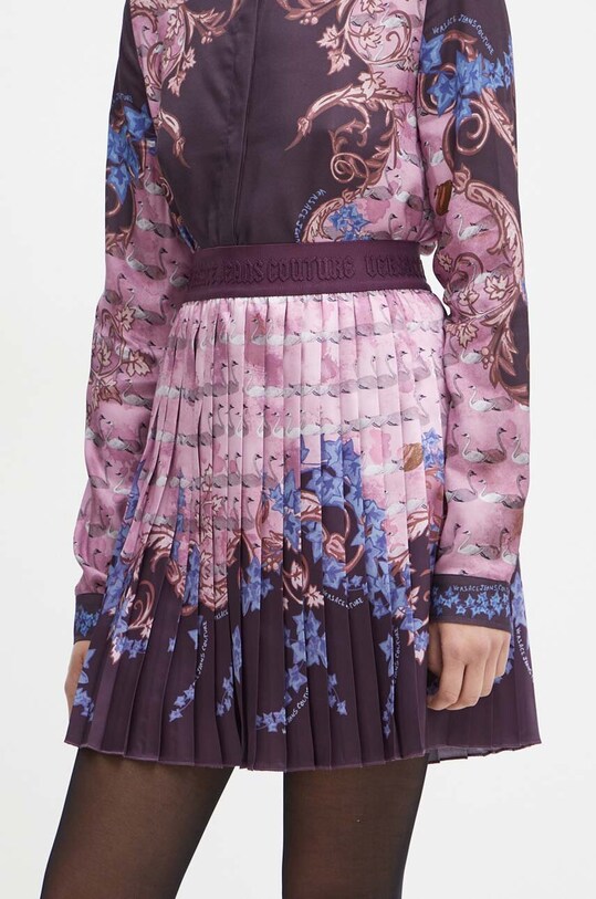 Sukňa Versace Jeans Couture látka ružová 77HAE8P1.NS533