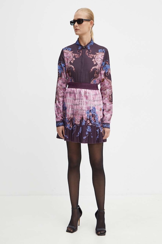 Versace Jeans Couture fusta 77HAE8P1.NS533 roz AW24