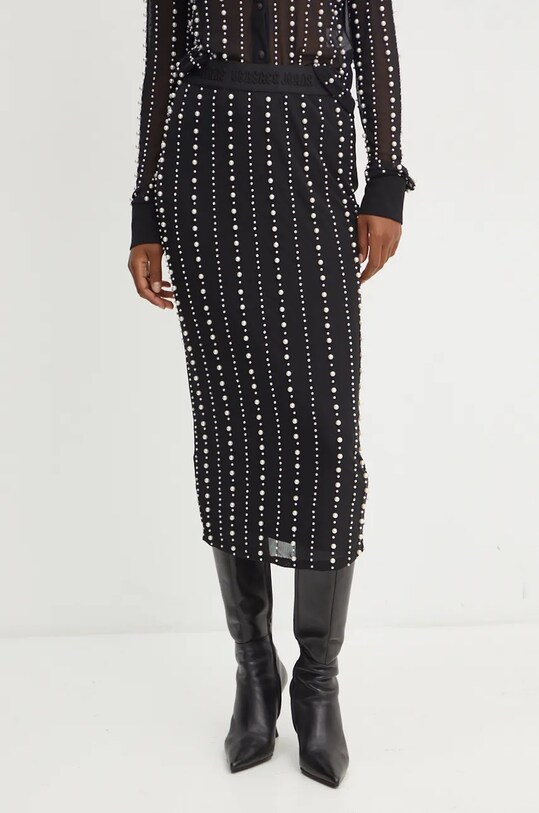 Versace Jeans Couture spódnica koktajl czarny 77HAEI06.CJM01
