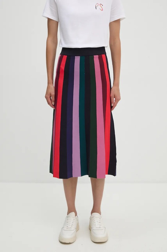 Bavlněná sukně PS Paul Smith midi vícebarevná W2R.424N.N31244