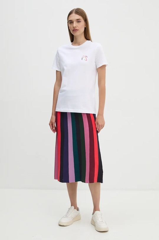 Bavlněná sukně PS Paul Smith W2R.424N.N31244 vícebarevná AW24