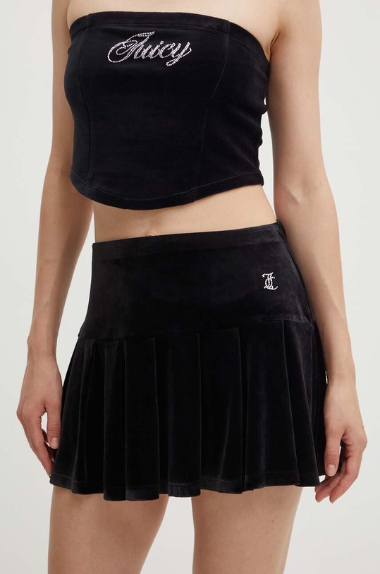 Ruházat Juicy Couture bársony szoknya ALUNA PLEATED SKIRT JCWGS24302.101 fekete