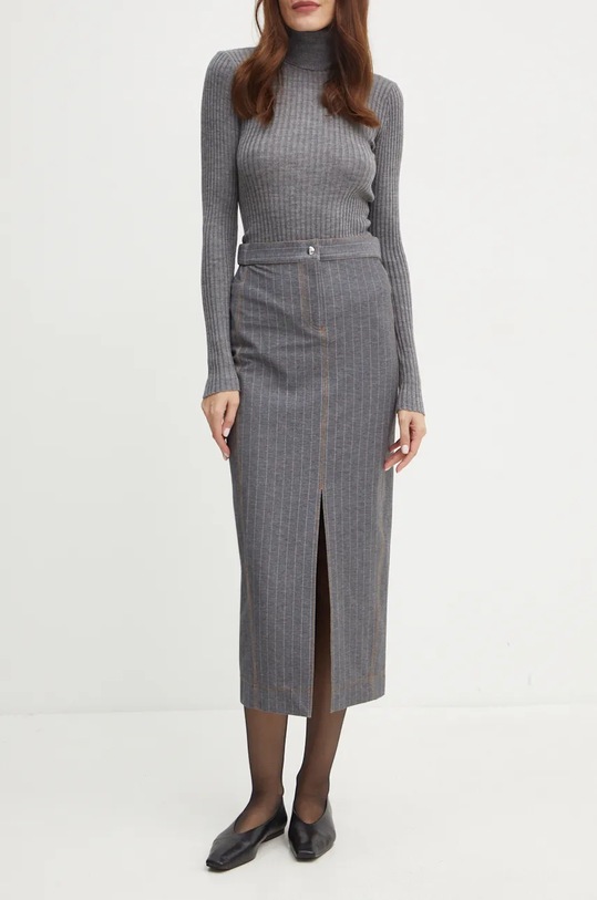 Max Mara Leisure fusta curele gri 2426776058600