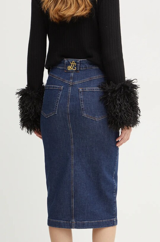 Abbigliamento Luisa Spagnoli gonna di jeans FOLLETTO 541261 blu navy