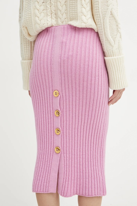 Luisa Spagnoli spódnica wełniana różowy 58534