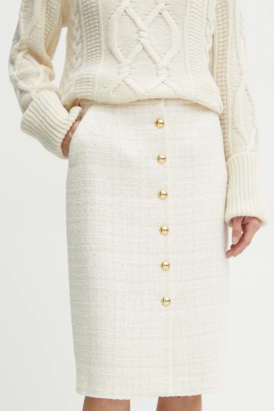 Luisa Spagnoli spódnica FETTUCCIA tkanina beżowy 541489