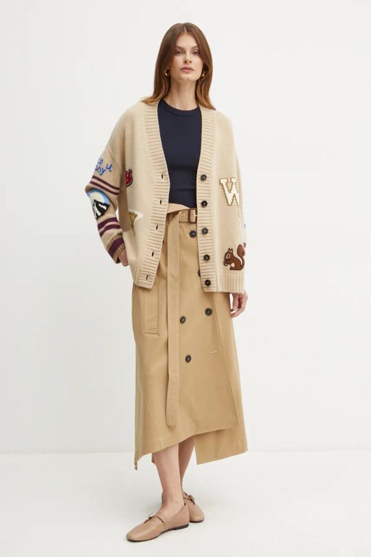 Suknja Weekend Max Mara 2425106102600 bež AW24