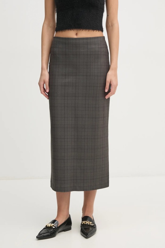 Sukňa United Colors of Benetton s elastanom sivá 4GEVD004B