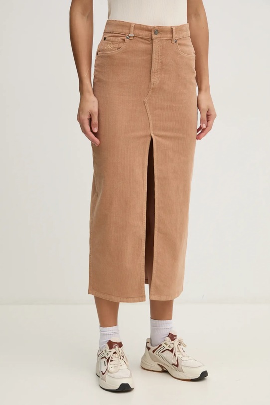 Вельветова спідниця United Colors of Benetton casual коричневий 41ULD0045