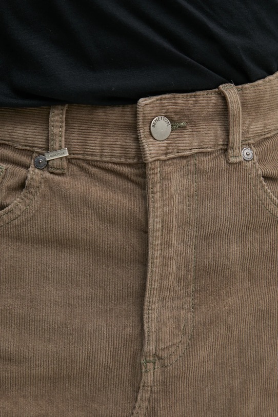 United Colors of Benetton fusta din velur verde 41ULD0045