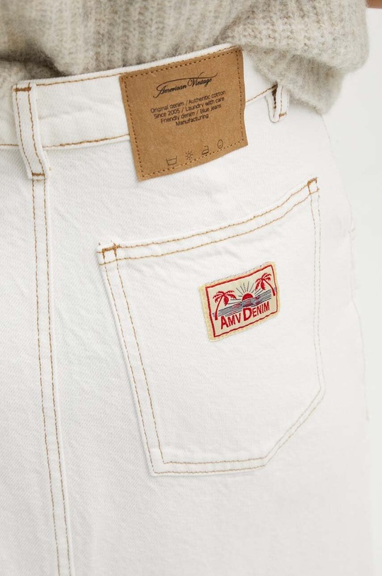 American Vintage spódnica jeansowa biały JOZ13AH24