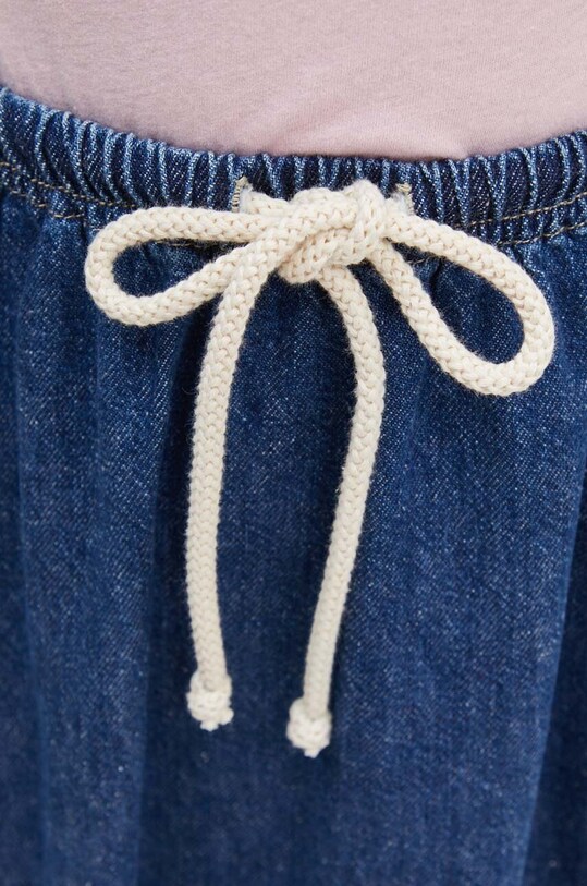 American Vintage fustă din denim GLO13AH24 bleumarin