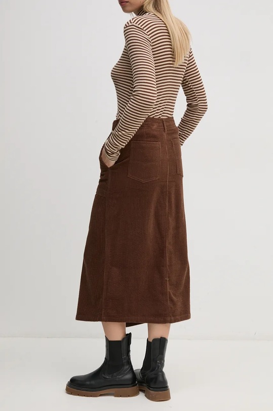 Pepe Jeans fusta din velur CISSY PL901153 maro AW24