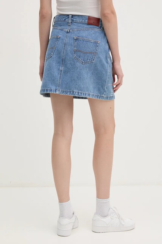 Odzież Pepe Jeans spódnica jeansowa MINI SKIRT HW GLITTER PL901164 niebieski