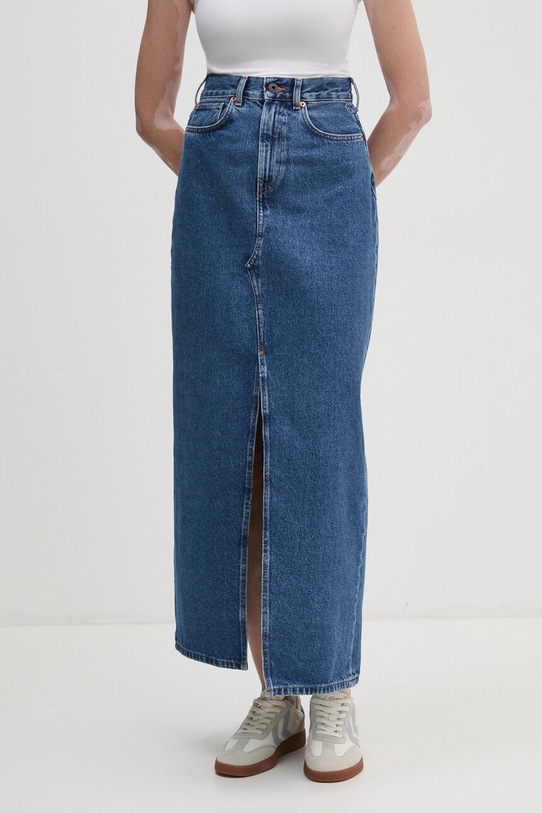 Džínová sukně Pepe Jeans MAXI SKIRT HW maxi námořnická modř PL901168CT9