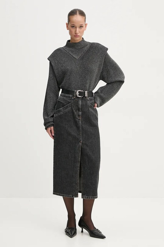 Džínová sukně IRO WM31CLARYSSE černá AW24