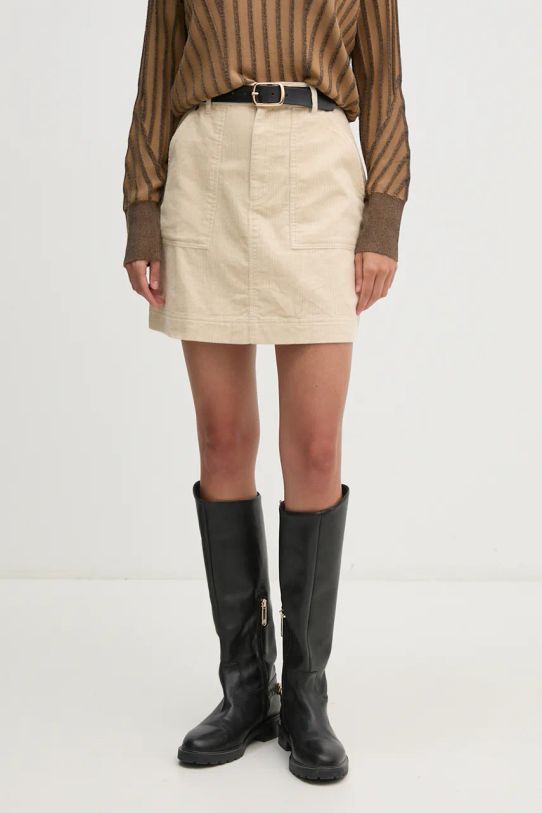 Barbour spódnica sztruksowa casual beżowy LSK0105