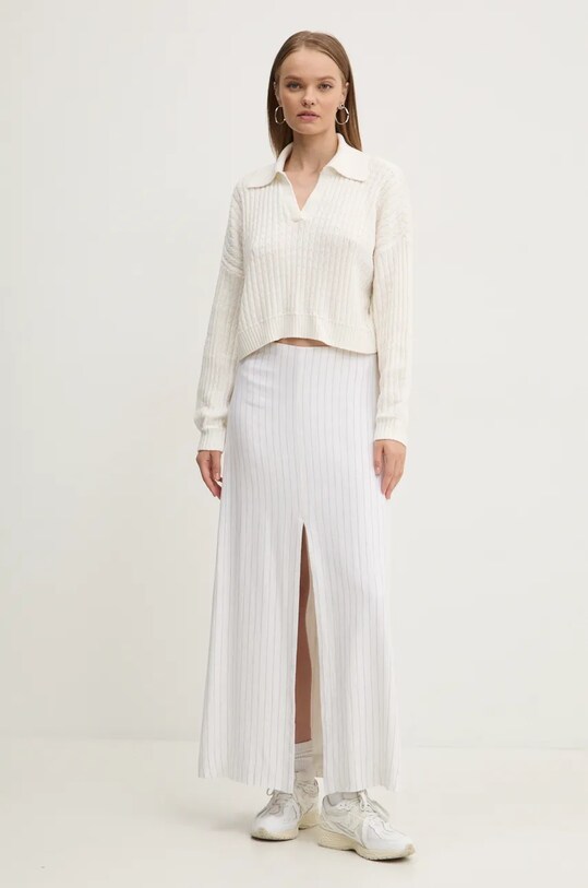 Abercrombie & Fitch spódnica lniana KI143.4311.127 biały AW24