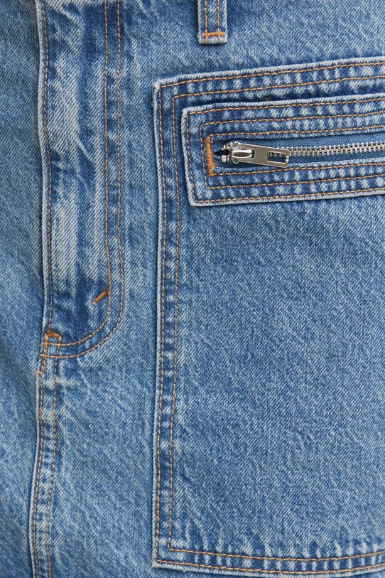 Rifľová sukňa Abercrombie & Fitch modrá KI143.4346.275