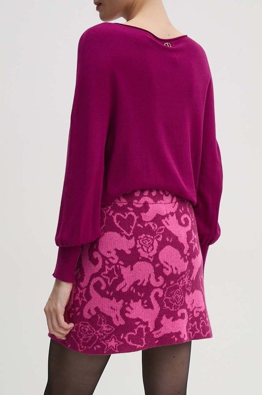 Odzież Twinset spódnica z domieszką wełny 242TP3402 różowy